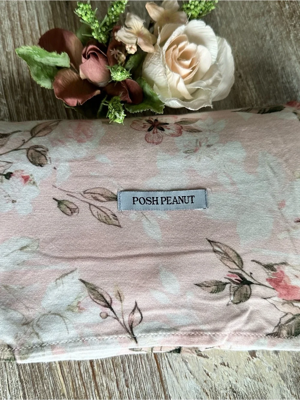 Posh Peanut Pink Floral Swaddle Blanket “Everly Rose”
